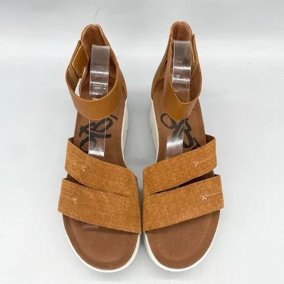 OTBT Womens 9.5M Montauk Sandals‎ Shoes Brown Platform Wedge Ankle Strap Boho - Picture 3 of 13